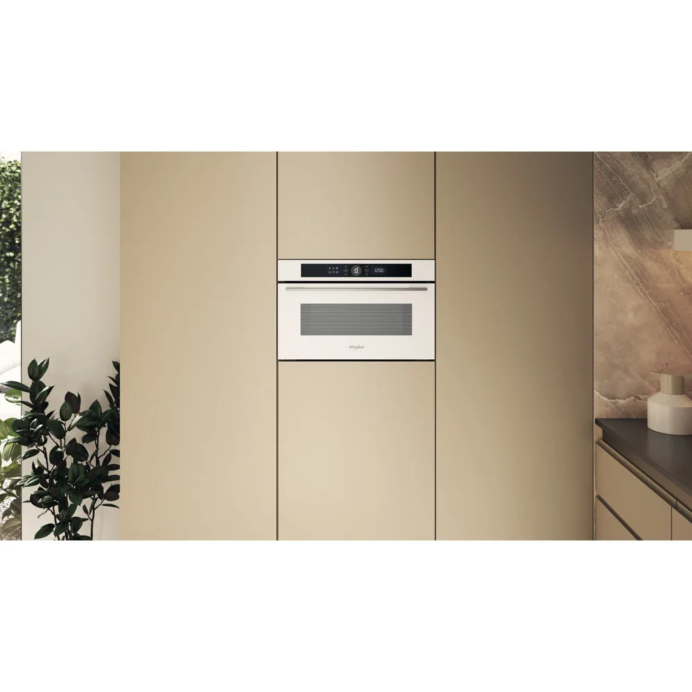 Мікрохвильова піч Whirlpool вбудована 31л 1000Вт гриль електронне управління для кухні мікрохвильовка біла