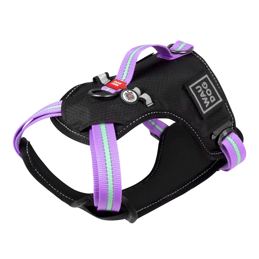 Шлея WAUDOG Nylon M 20 мм 45-70 см 60-80 см фіолетова