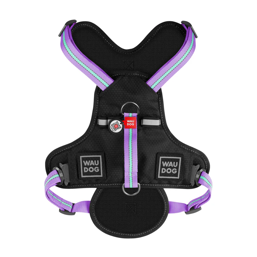 Шлея WAUDOG Nylon M 20 мм 45-70 см 60-80 см фіолетова
