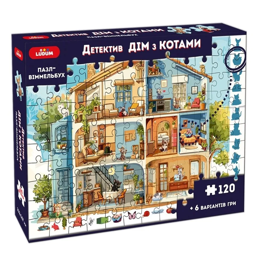 Дитячий пазл-віммельбух Ludum 120 елементів картонний багатоколірний