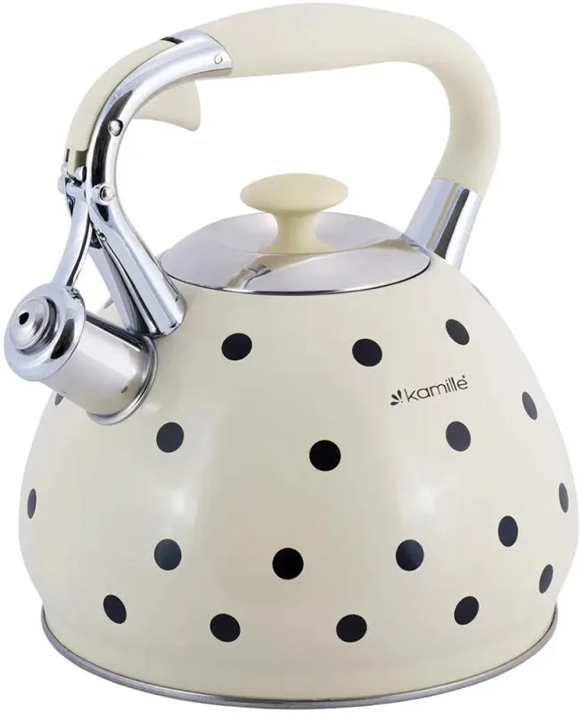 Чайник индукционный Kamille Whistling Kettle 3л молочный с свистком