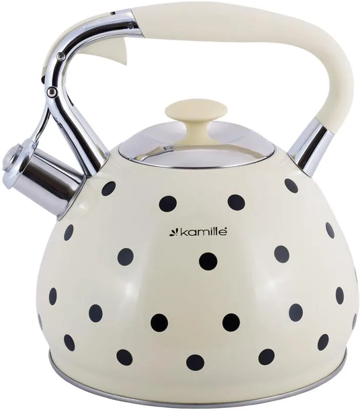 Чайник индукционный Kamille Whistling Kettle 3л молочный с свистком