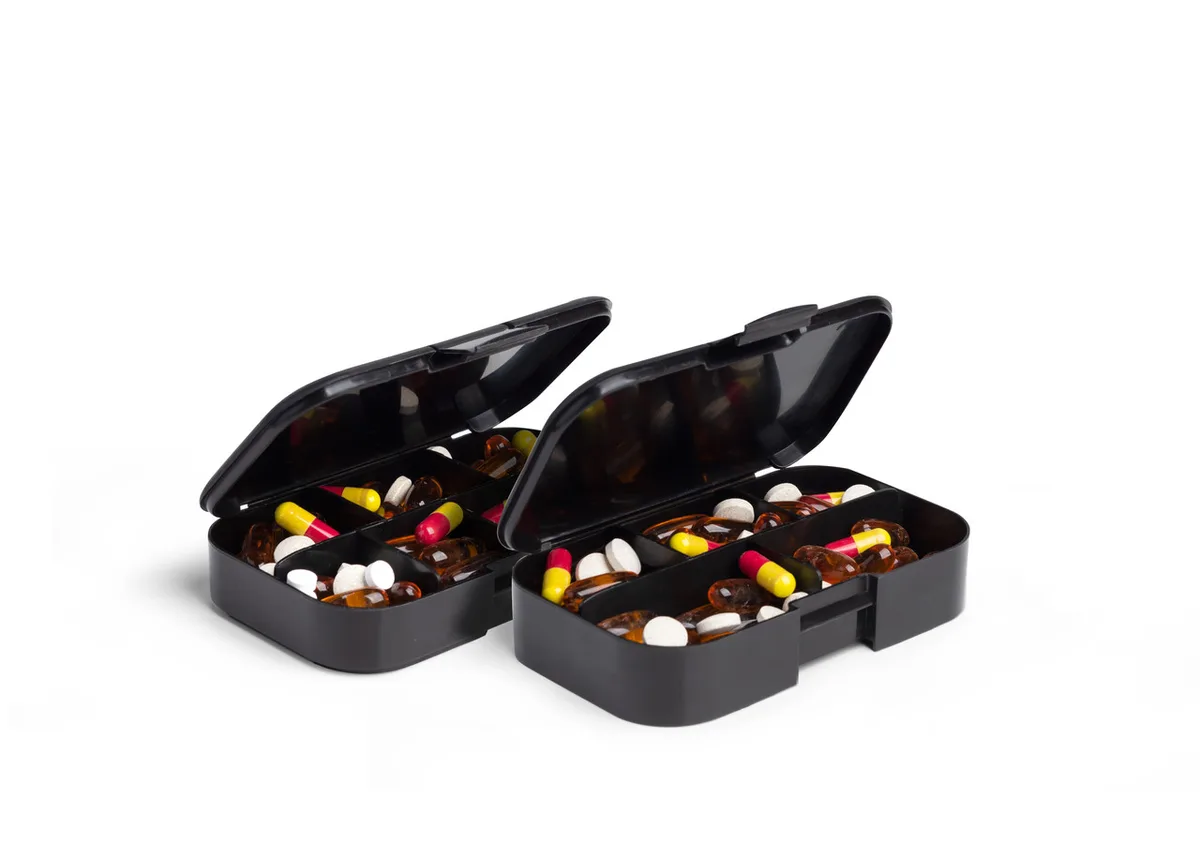Таблетниця SmartShake PC 5 13x8 см Чорна 2-pack