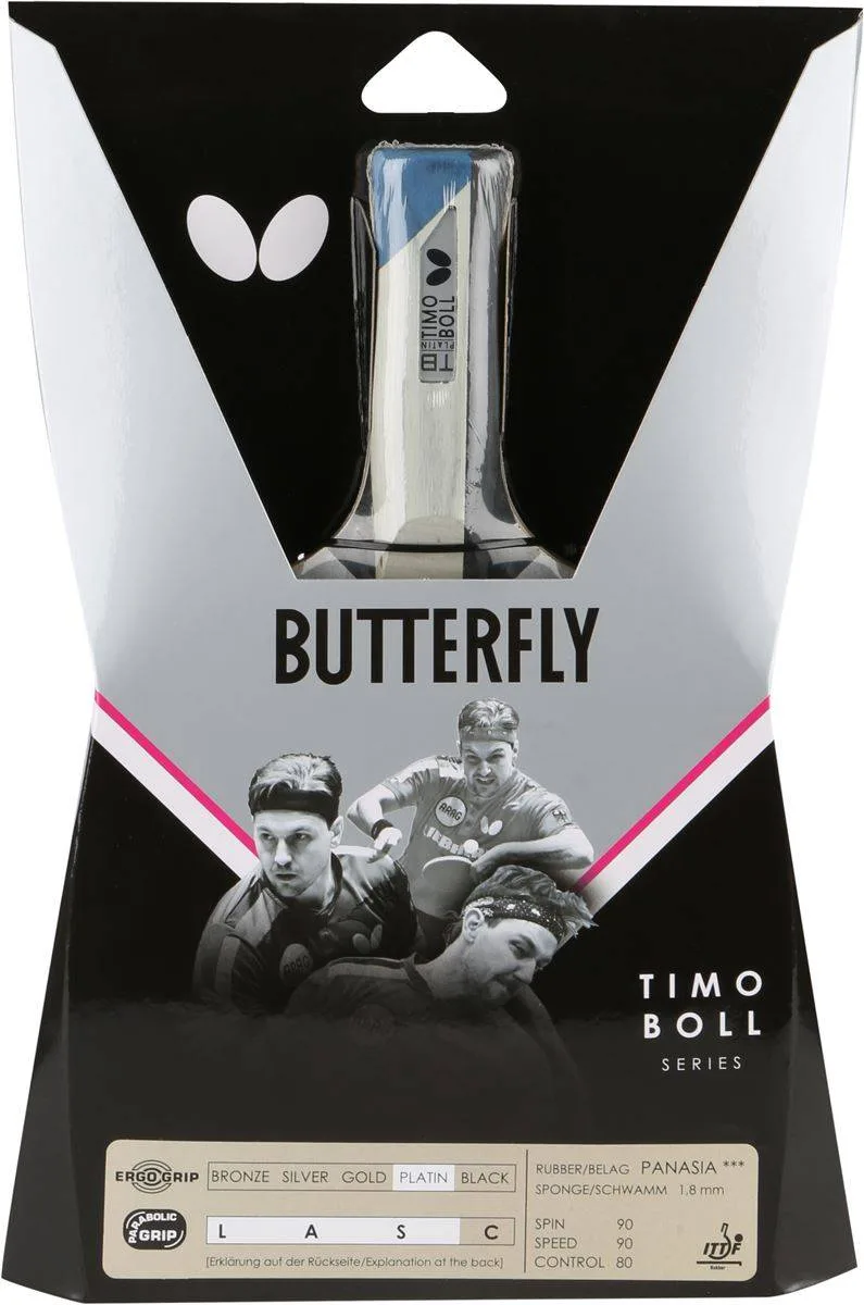Ракетка для настільного тенісу Butterfly 156 г 1,8 мм чорна