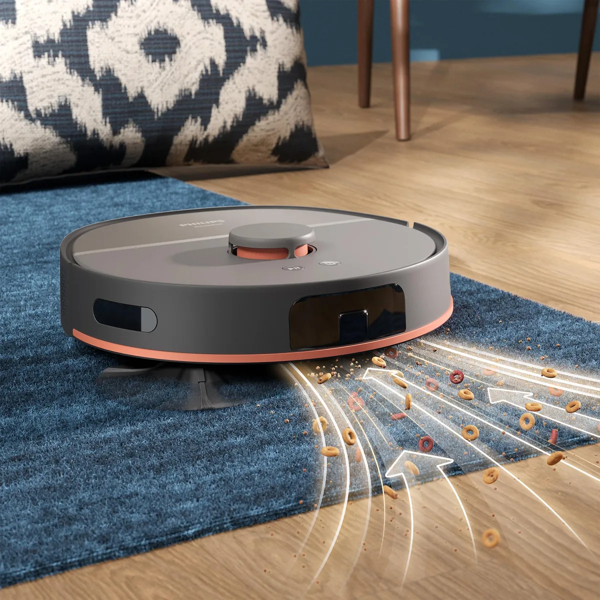 Робот-пилосос Philips 5000 Series, висота 29.2 см, функція вологого прибирання, контейнер для сміття 0.26 л, резервуар для води 0.