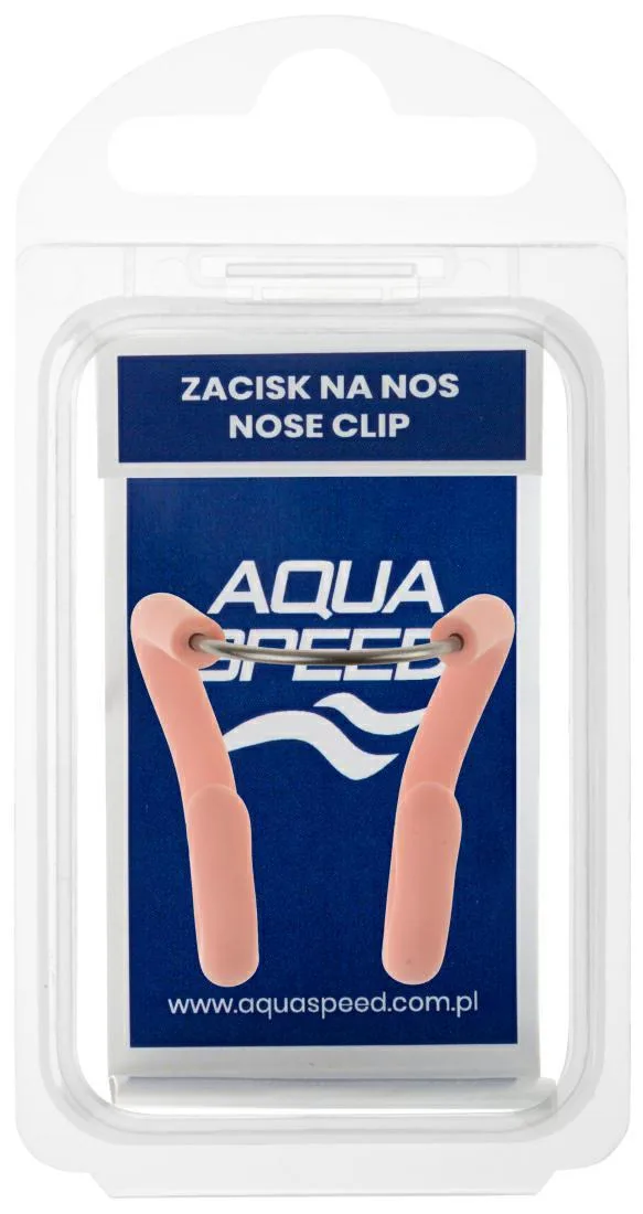 Затискач для носа Aqua Speed метал латекс унісекс тілесний