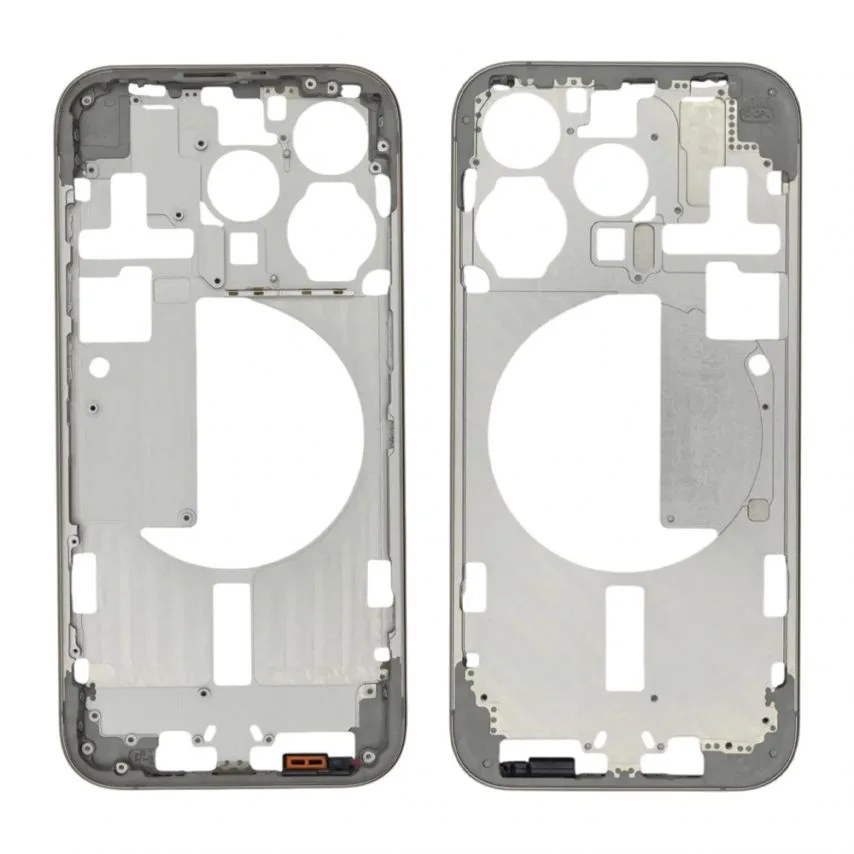 Корпус Apple Titanium 15 Pro бежевый Original Quality