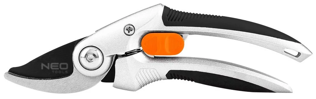 Секатор плоский Neo Tools, діаметр різу 20 мм, довжина 210 мм, вага 228 г.