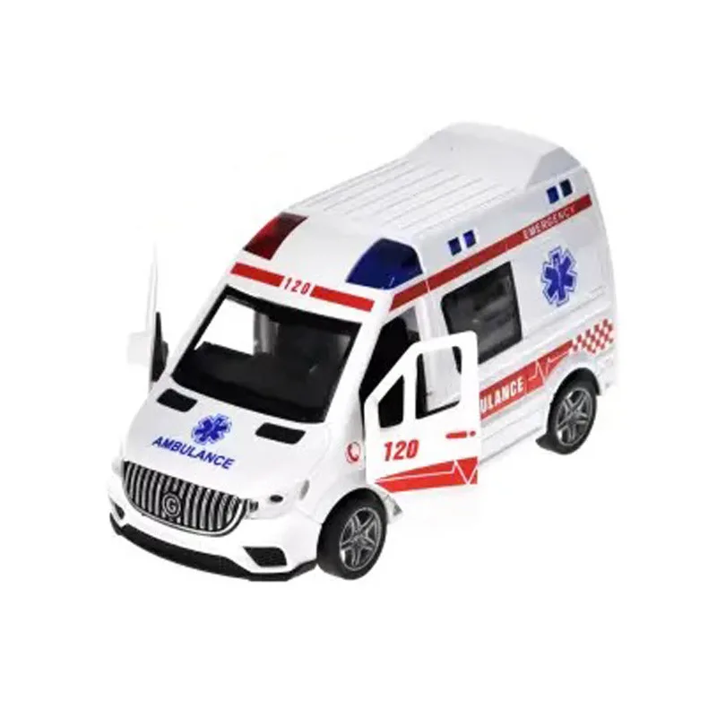 Детская инерционная машинка YG Toys пластик 17 см белая с звуковыми эффектами