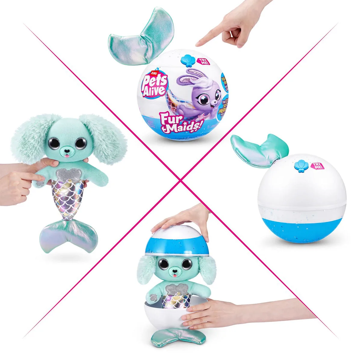 Интерактивный игровой набор Pets & Robo Alive текстильный 23,3х10,1х32,1 см бирюзовый