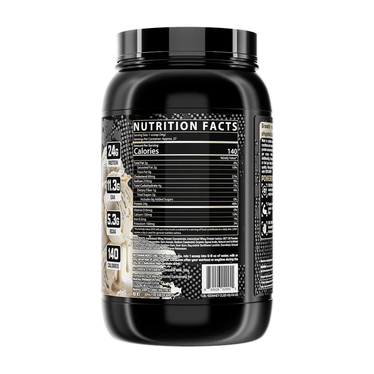 100% Whey Protein Nutrex Сироватковий білок 913 г Ваніль