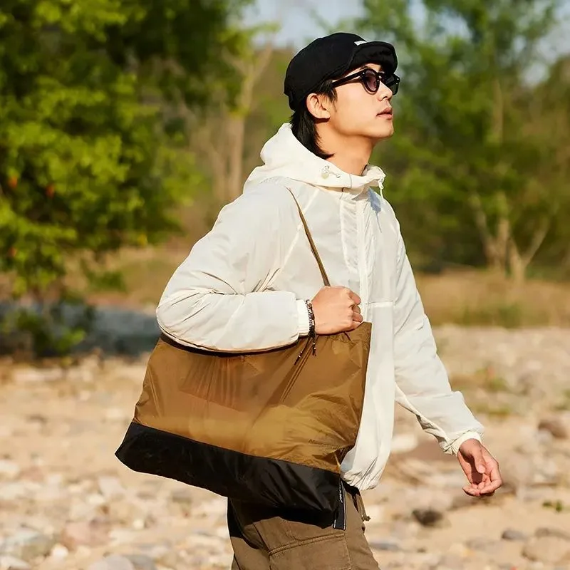 Сумка-шоппер Naturehike нейлоновая 42х46 см коричневая.