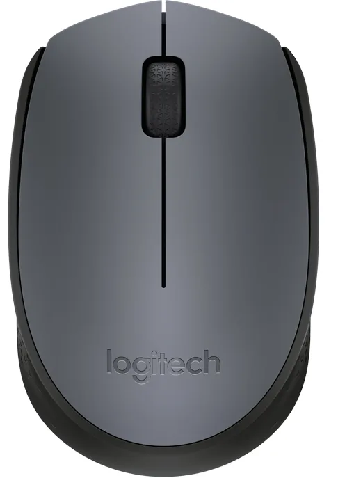 Миша Logitech бездротова оптична маленька сірого кольору