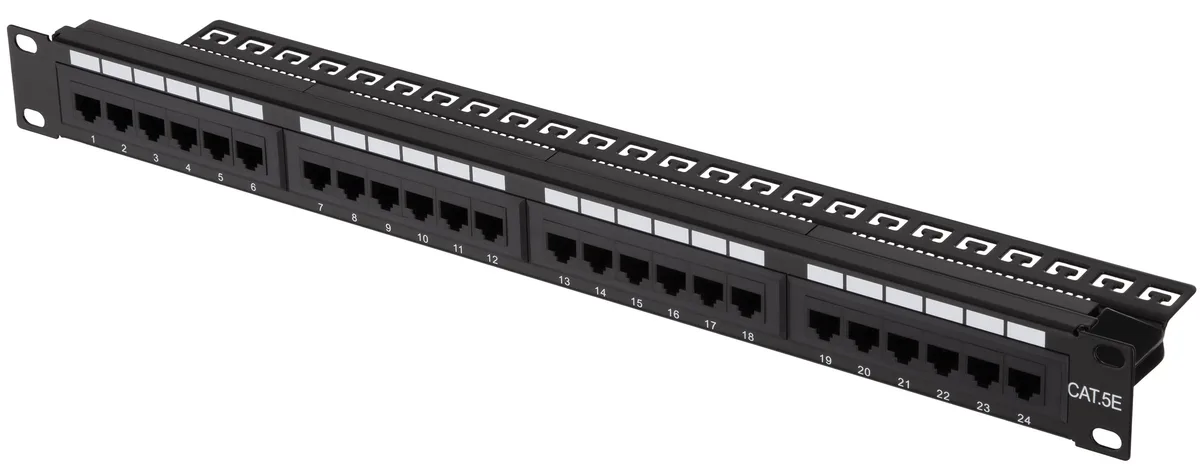 Патч-панель 2E САТ 5e, UTP, 19", 1U, 24 порти, зібрана