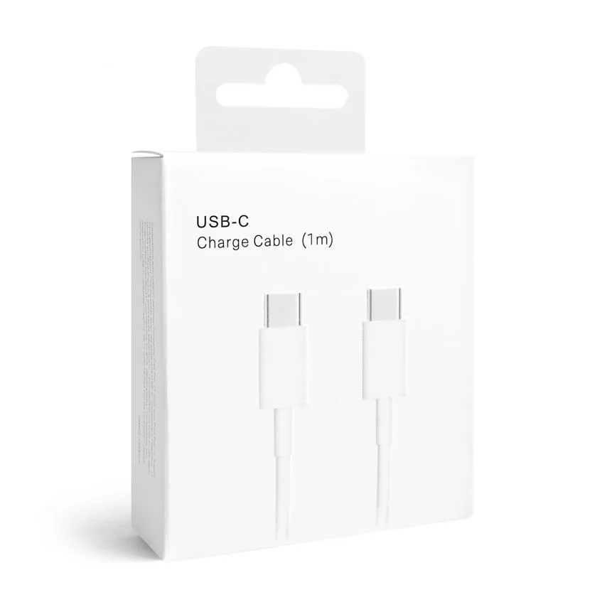 Кабель USB Type-C 1м силиконовый для Apple 20W белый