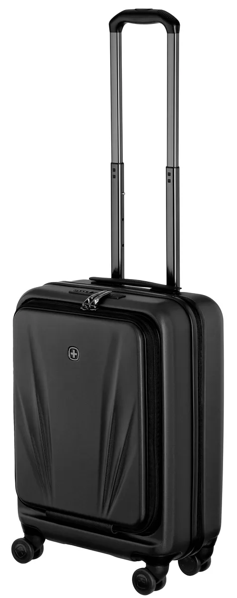 Валіза Wenger Skyon Hardside Carry-On, мала, з відсіком для н/б 16", полікарбонат, TSA, 4 колеса, розширення, USB, чорний