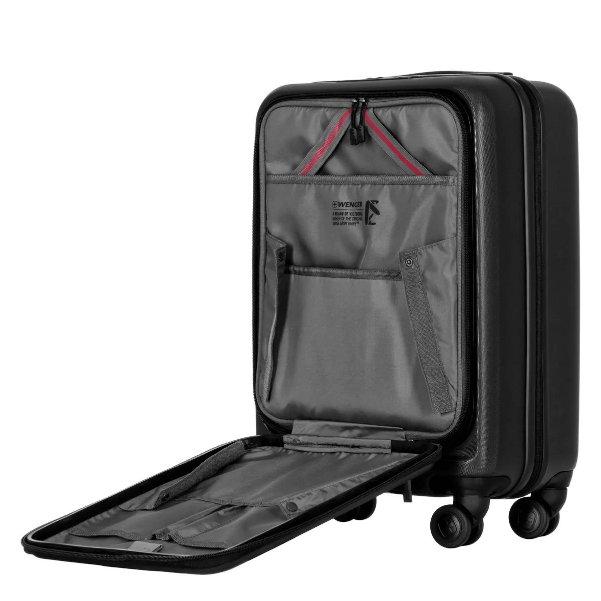Валіза Wenger Skyon Hardside Carry-On, мала, з відсіком для н/б 16", полікарбонат, TSA, 4 колеса, розширення, USB, чорний