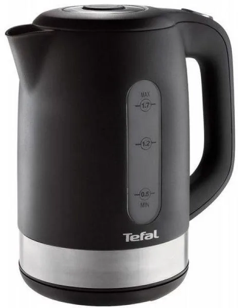 Электрочайник Tefal Snow 17л, Strix, пластиковый, серебристый с черными акцентами