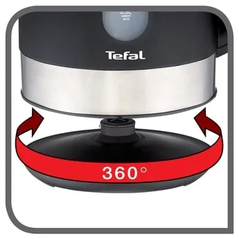 Электрочайник Tefal Snow 17л, Strix, пластиковый, серебристый с черными акцентами