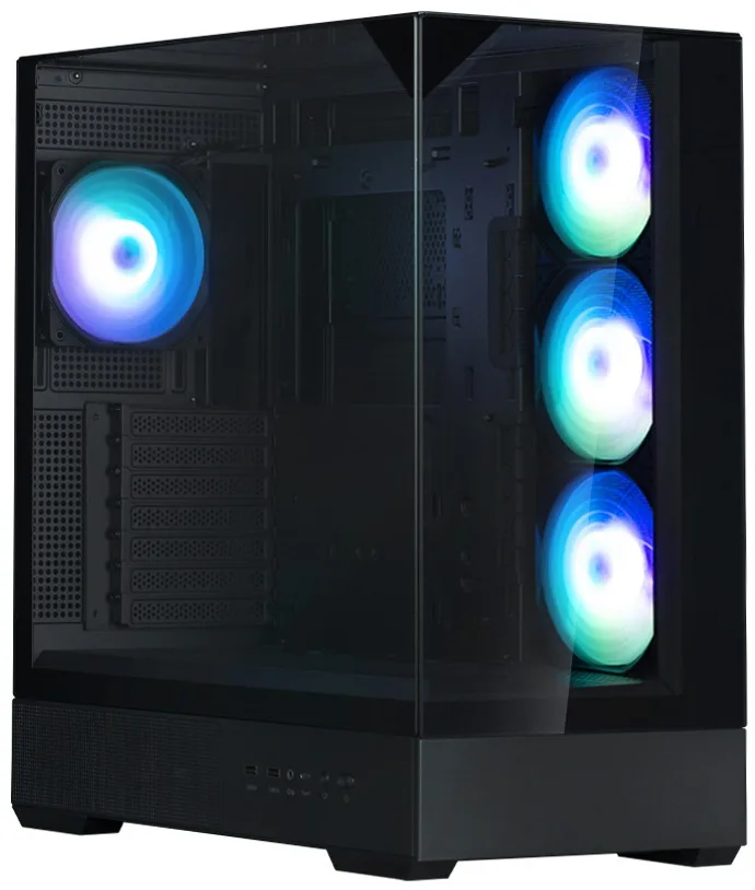 Корпус Zalman P40 Prism Plus без БЖ, 2xUSB3.0, 1x Type C, 3x120мм ARGB Reverse,  1x120мм ARGB, VGA 420мм, LCS ready, TG TG Side/Front/Top Panel, ATX, чорний