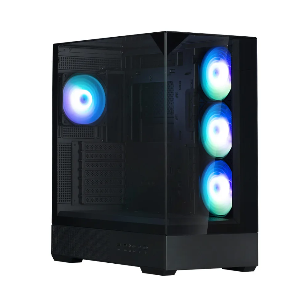 Корпус Zalman P40 Prism Plus без БЖ, 2xUSB3.0, 1x Type C, 3x120мм ARGB Reverse,  1x120мм ARGB, VGA 420мм, LCS ready, TG TG Side/Front/Top Panel, ATX, чорний