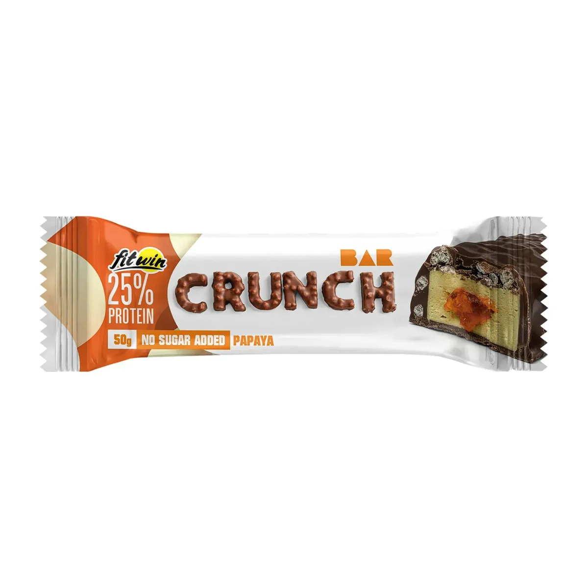 FitWin Crunch Bar 25% Протеїновий батончик 12x50g Папая