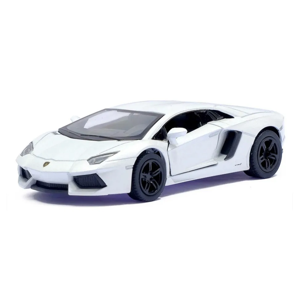 Автомодель KINSMART металл 1:38 белая LAMBORGHINI AVENTADOR LP 700-4 инерционная