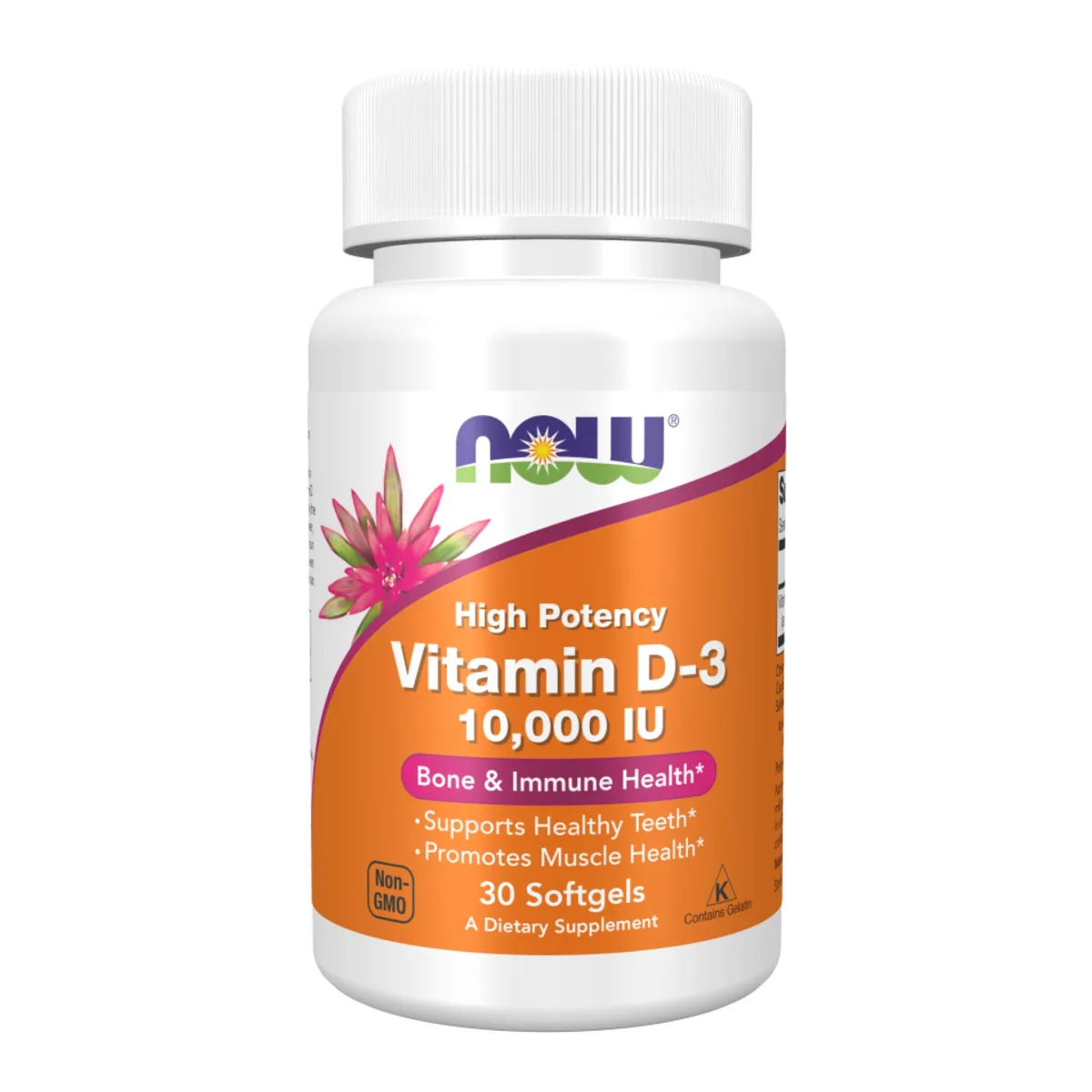 Витамин D3 10000 IU NOW Foods мягкие капсулы 30 штук