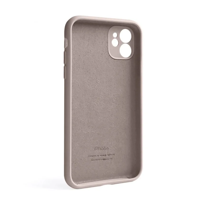Чохол Silicone Case для iPhone 11 силіконовий сірий закритий низ