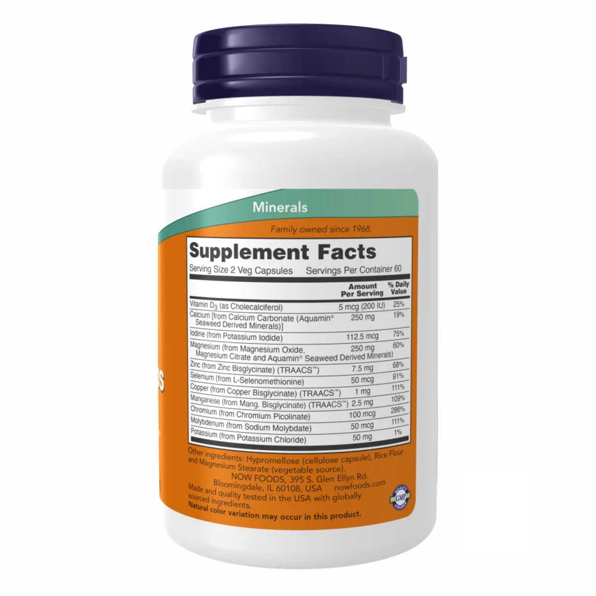 Full Spectrum Mineral Caps Now Foods 120 vcaps целлюлоза