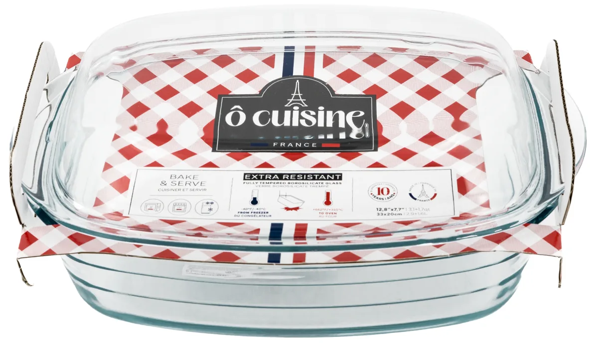 Каструля O Cuisine боросилікатне скло 33х20 см 4,8 л з кришкою