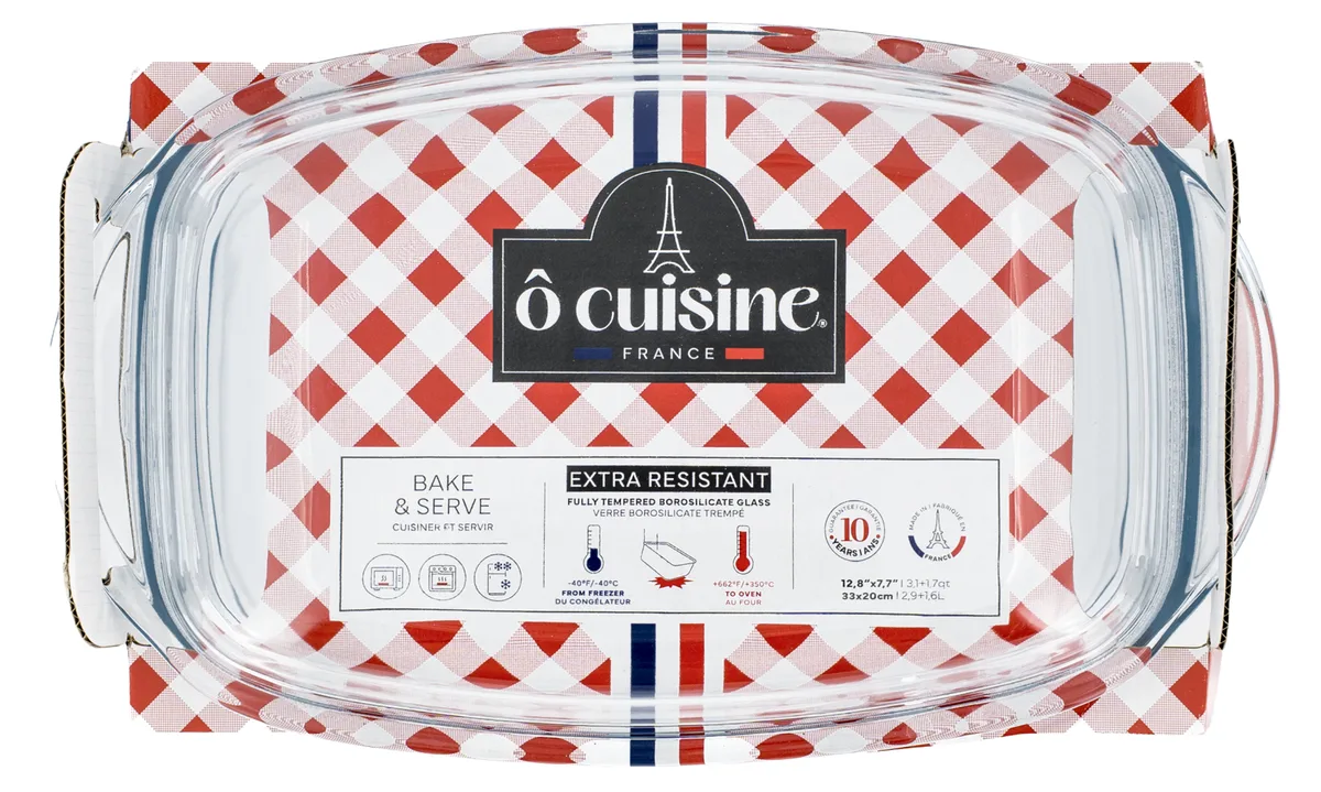 Каструля O Cuisine боросилікатне скло 33х20 см 4,8 л з кришкою