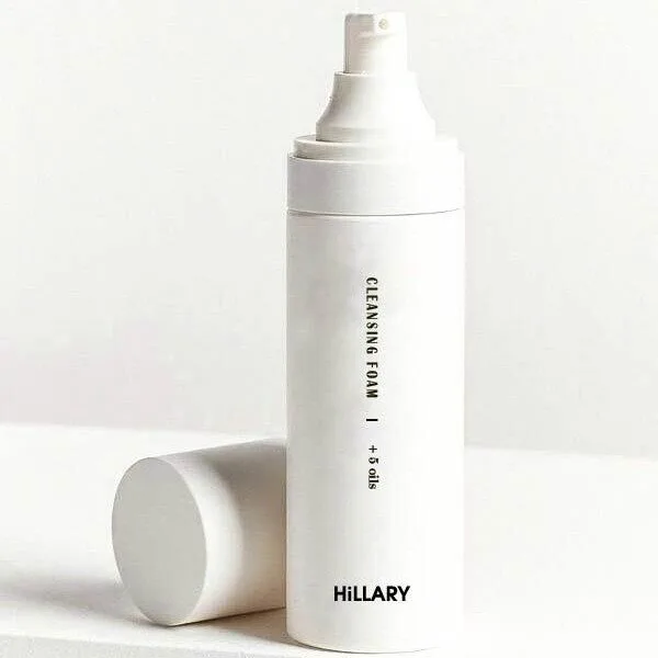 Очищающая пена Hillary для нормальной кожи 150 мл, пена для лица с 5 маслами для ежедневного очищения.
