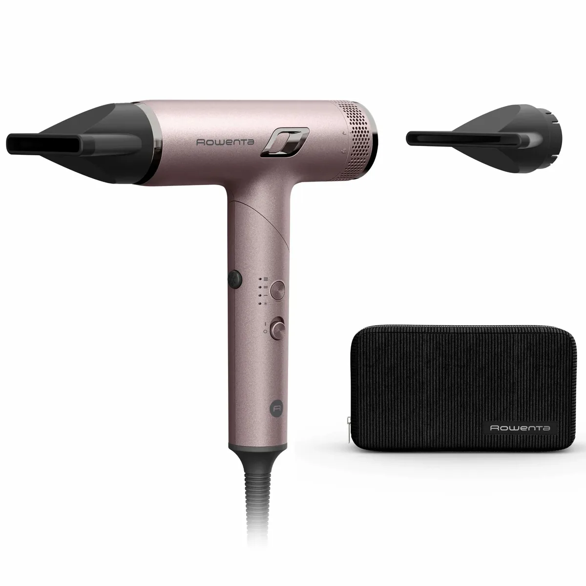 Фен Rowenta T-Shape Maestria Nano, складной, 1700Вт, 3 режима, ионизация, холодный обдув, удобный кейс, розовый