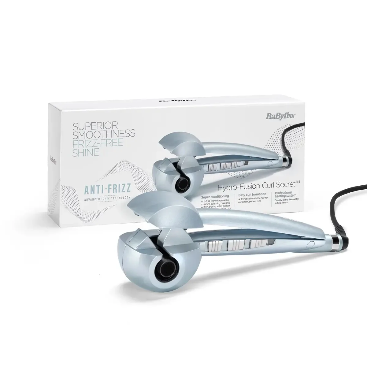 Автоматичний стайлер Babyliss Curl Secret Hydro-Fusion, 230 Вт, 3 температурних режими (190°C–230°C), іонізація, керамічне покритт