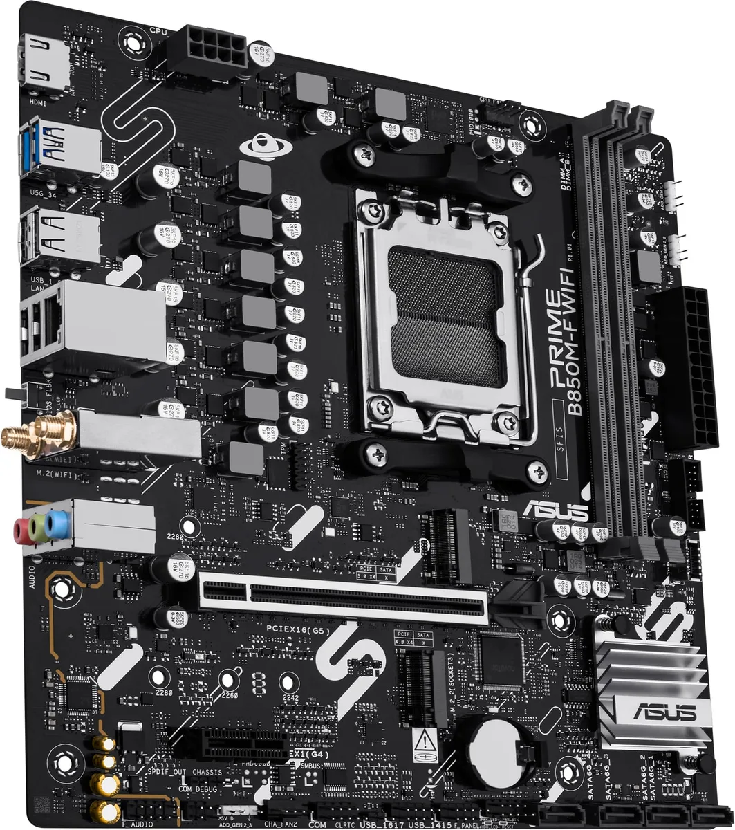 Материнcька плата ASUS PRIME B850M-F WIFI sAM5 B850 2xDDR5 M.2 HDMI Wi-Fi BT mATX
