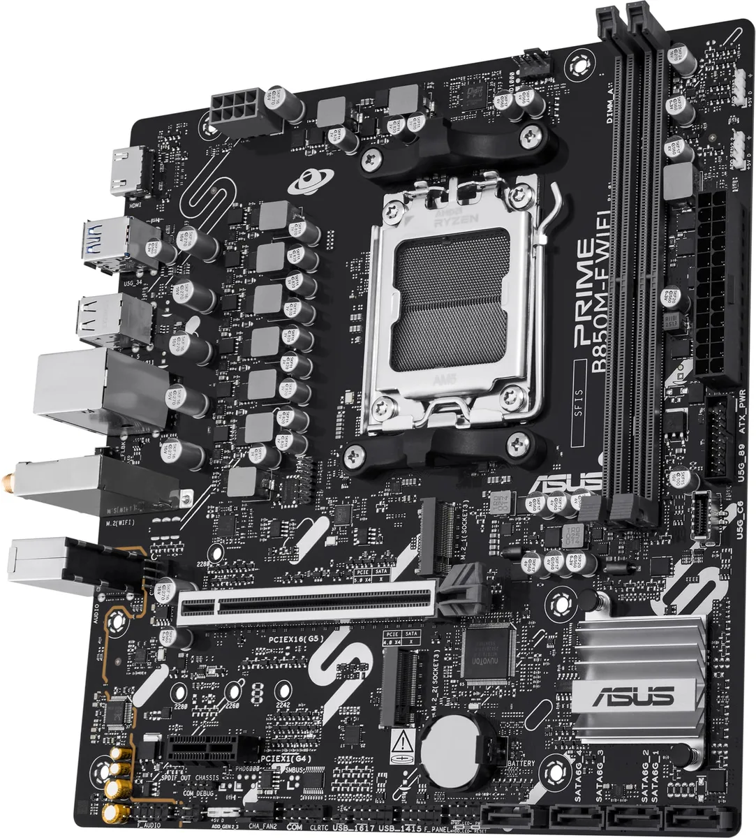 Материнcька плата ASUS PRIME B850M-F WIFI sAM5 B850 2xDDR5 M.2 HDMI Wi-Fi BT mATX