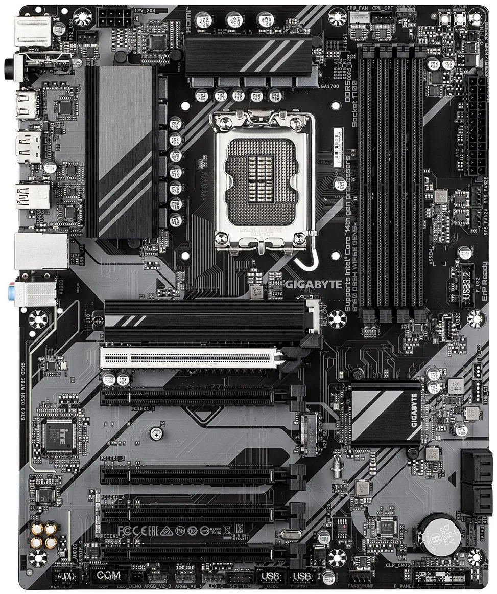 Материнська плата GIGABYTE B760 DS3H WF6E GEN5 B760 s1700 4xDDR5 M.2 HDMI Wi-Fi BT ATX