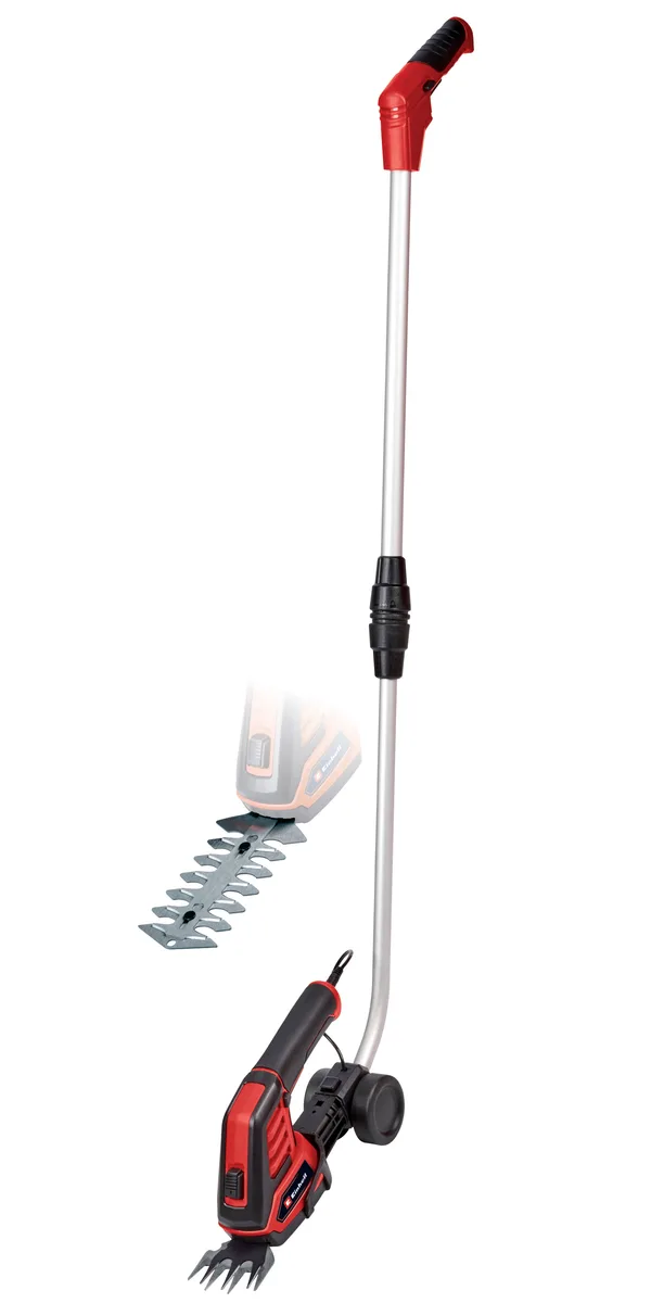 Акумуляторні ножиці для стрижки трави та кущів Einhell GC-CG 36/70 Li, 3.6 В, 1х2 А·год, різання 7/11 см, крок різу 8 мм, телескоп