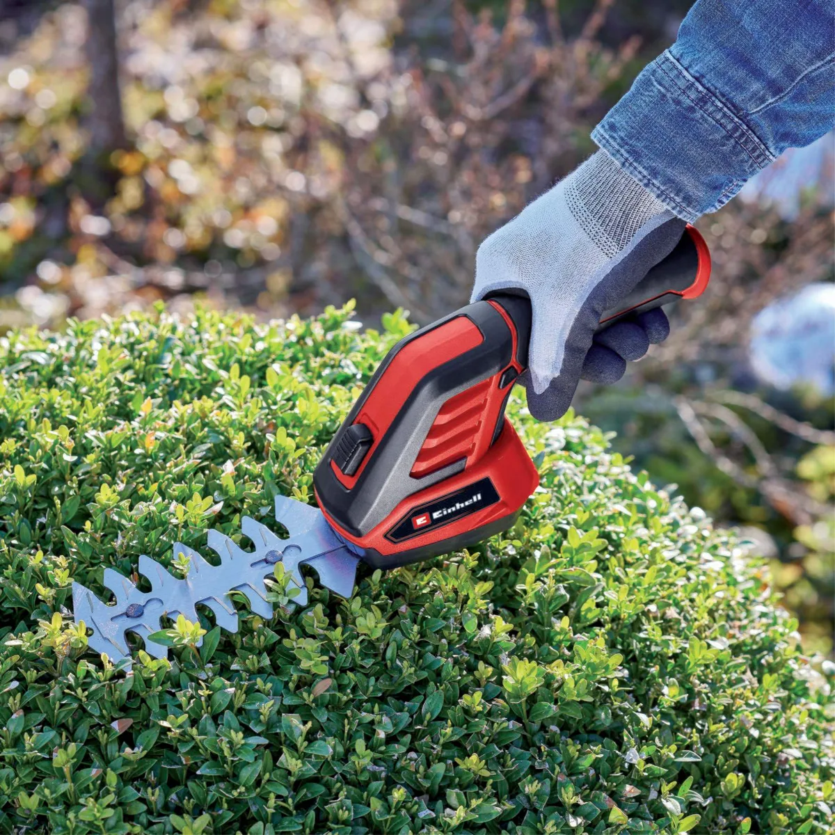 Акумуляторні ножиці для стрижки трави та кущів Einhell GC-CG 36/70 Li, 3.6 В, 1х2 А·год, різання 7/11 см, крок різу 8 мм, телескоп