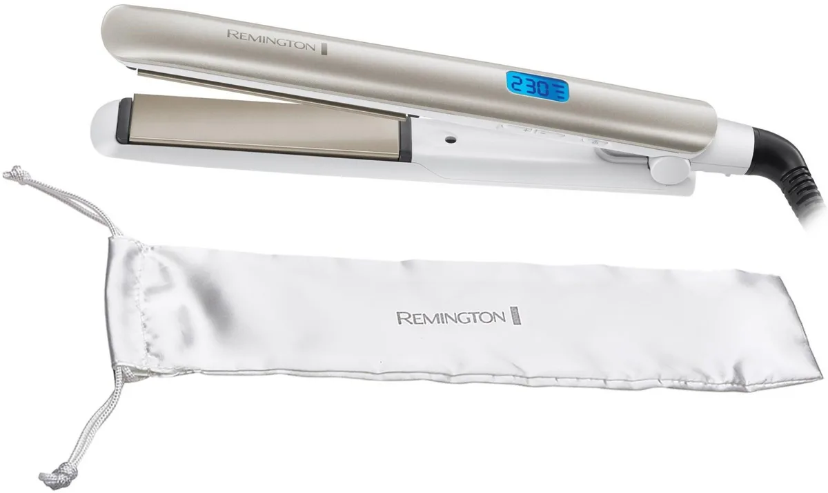 Випрямляч волосся Remington Hydraluxe, 55Вт, 9 температурних режимів (150-230°C), з дисплеєм, керамічним покриттям, білий.