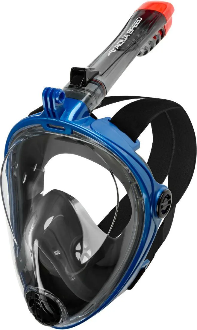 Повнолицьова маска Aqua Speed силікон L/XL чорна синя