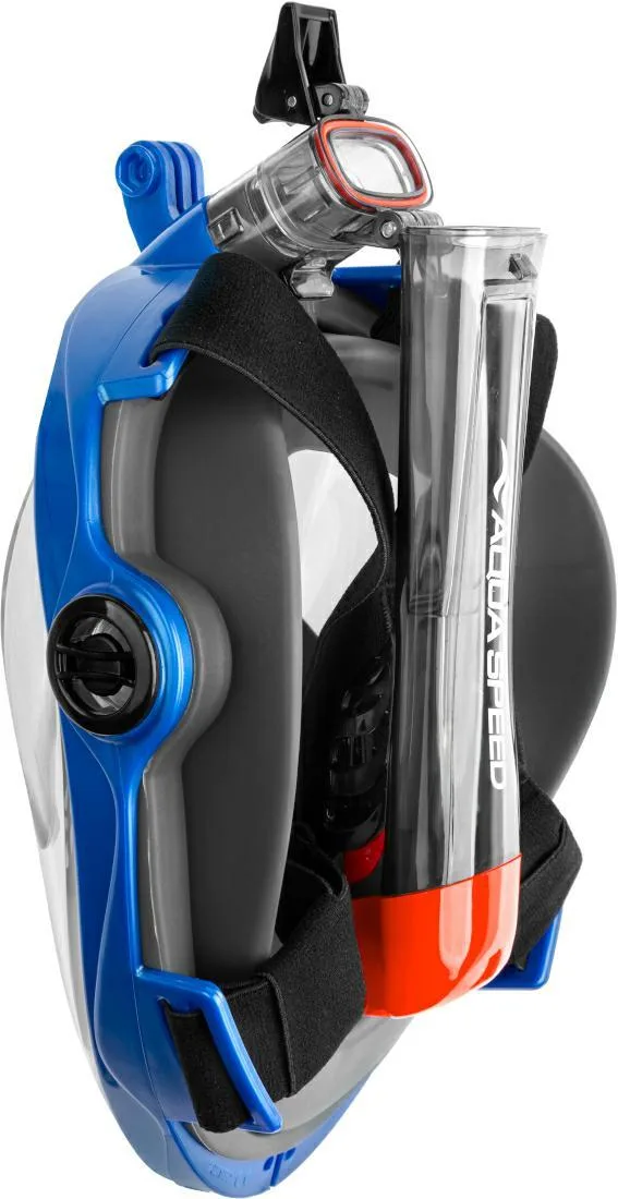 Повнолицьова маска Aqua Speed силікон L/XL чорна синя