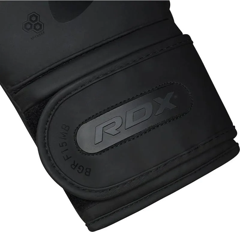 Боксерские перчатки RDX кожа 12 унций черные