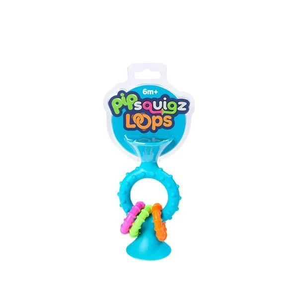 Прорізувач брязкальце Fat Brain Toys силіконовий 12,7х7х5 см блакитний