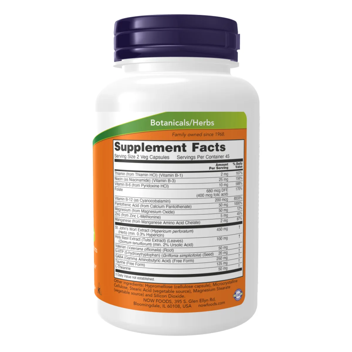 Mood Support Now Foods растительные экстракты 90 капсул Зверобой