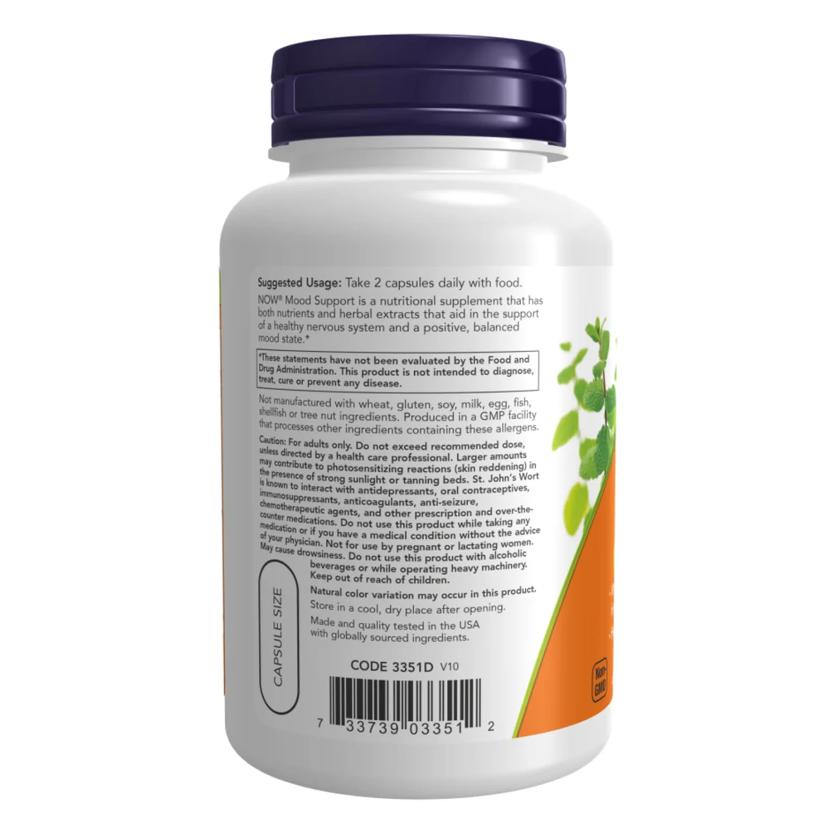 Mood Support Now Foods растительные экстракты 90 капсул Зверобой