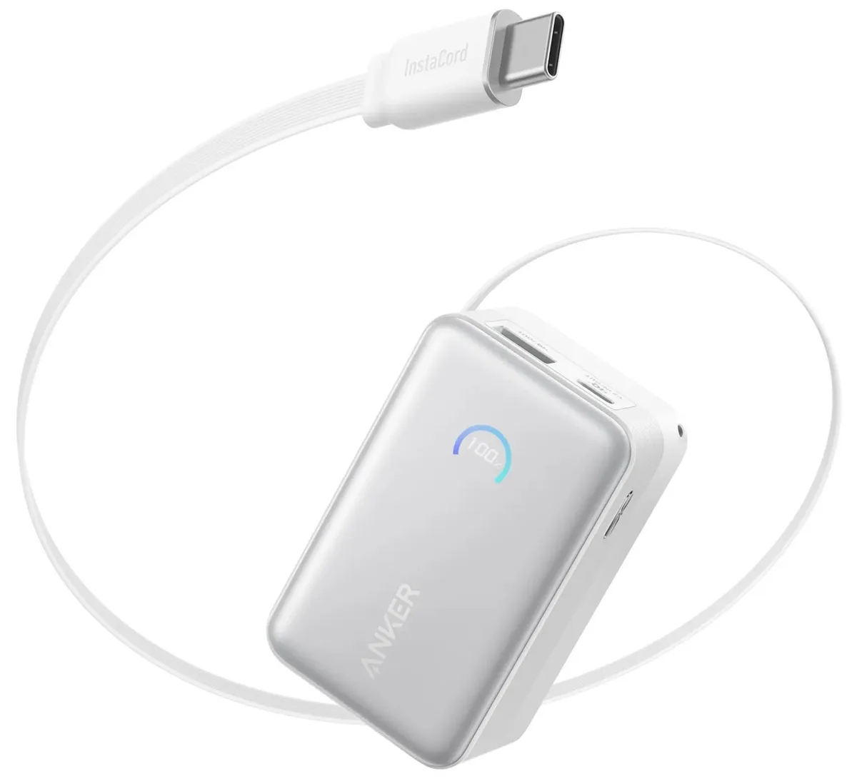 Портативний зарядний пристрій Anker 10000 мАг 45Вт USB-C 81,5х50,5х36,1 мм Білий