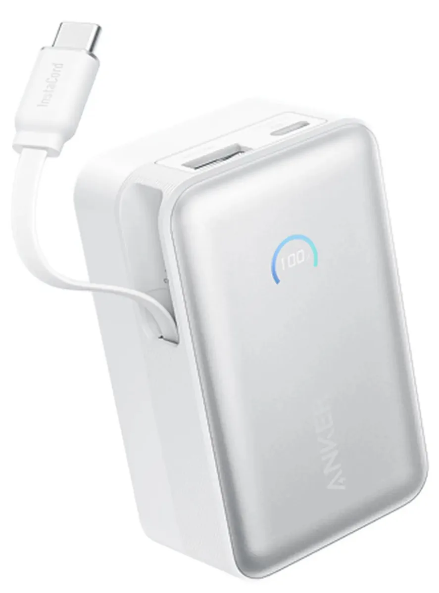 Портативний зарядний пристрій Anker 10000 мАг 45Вт USB-C 81,5х50,5х36,1 мм Білий