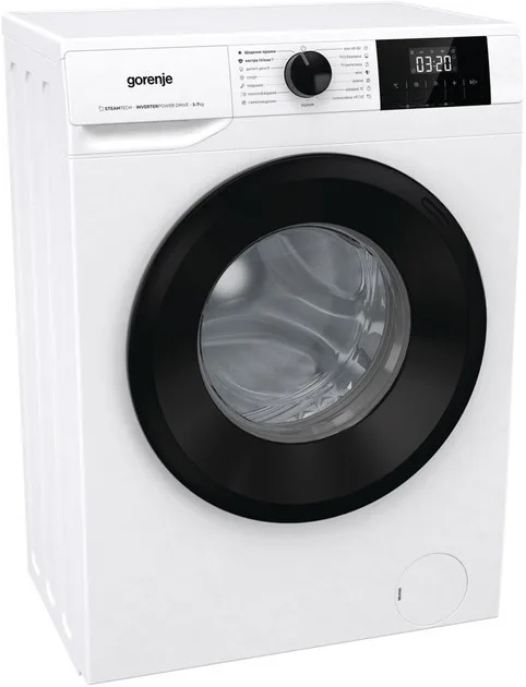 Фронтальна пральна машина Gorenje, 7 кг, 1200 об/хв, енергоефективність A++, 43.5 см, з дисплеєм, паровими функціями, інверторний